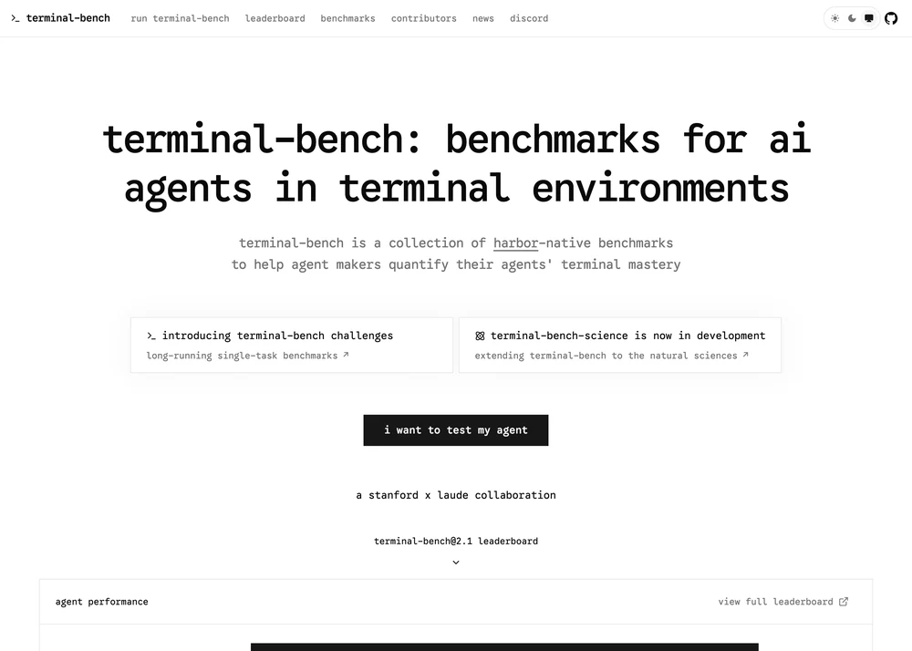 Terminal-Bench website