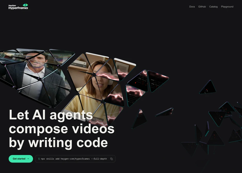HyperFrames website